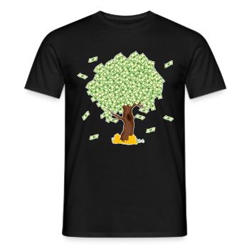 Tshirt Tree of Money Design Pour ceux qui veulent - T-shirt homme - noir - Devant - AI Model Male 178 light (178cm)