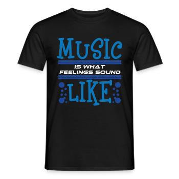 Want awesome t-shirt design about Music?You found - Men's T-Shirt - black - Front - AI Model Male 178 light (178cm)
