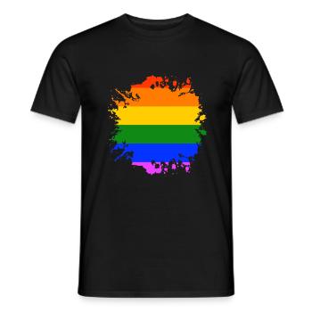LGBT Spot Gay Pride Rainbow CSD - T-shirt homme - noir - Devant - AI Model Male 178 light (178cm)