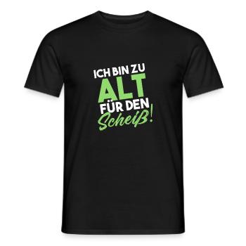 Zu Alt - Männer T-Shirt - Schwarz - Vorne - AI Model Male 178 light (178cm)