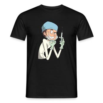 Nasty nurse anesthesia syringe - Men's T-Shirt - black - Front - AI Model Male 178 light (178cm)
