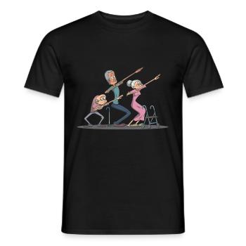 Dab Dabbing seniors - Men's T-Shirt - black - Front - AI Model Male 178 light (178cm)