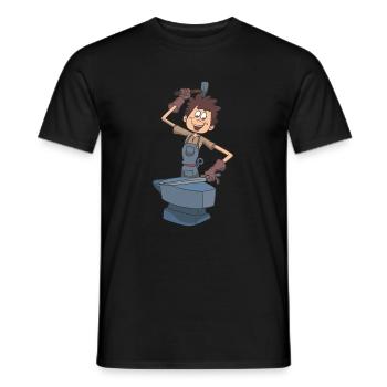 Enclume de forgeron - T-shirt homme - noir - Devant - AI Model Male 178 light (178cm)