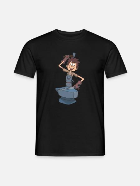 Blacksmith anvil hammer - Men's T-Shirt - black