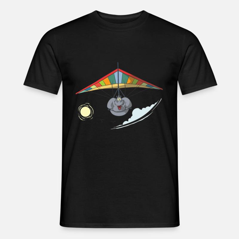 Deltaplano Deltaplano Deltaplano Ippopotamo - T-shirt uomo - nero