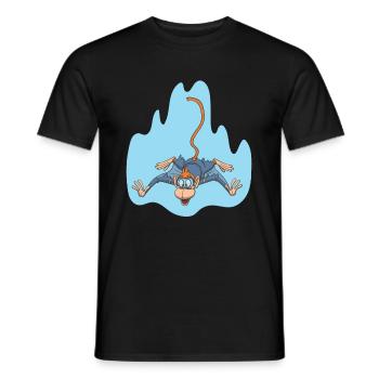 Wingsuit Voler singe - T-shirt homme - noir - Devant - AI Model Male 178 light (178cm)