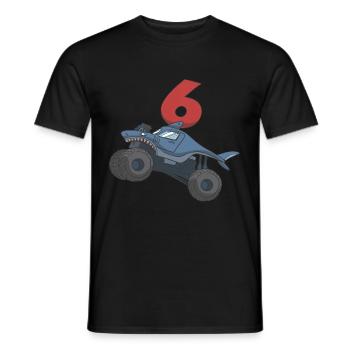 6e anniversaire de l'anniversaire des enfants Monster Truck - T-shirt homme - noir - Devant - AI Model Male 178 light (178cm)