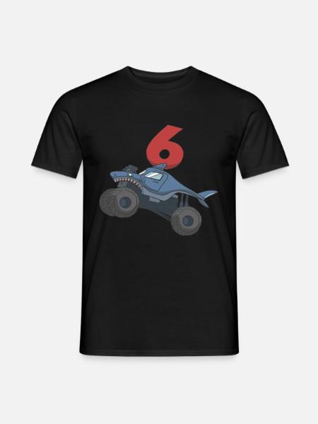 Monster Truck kinder verjaardag 6e verjaardag - Mænd T-shirt - sort