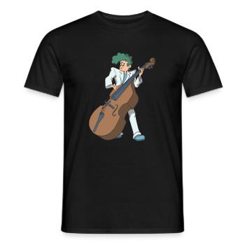 Joueur de contrebasse rockabilly - T-shirt homme - noir - Devant - AI Model Male 178 light (178cm)