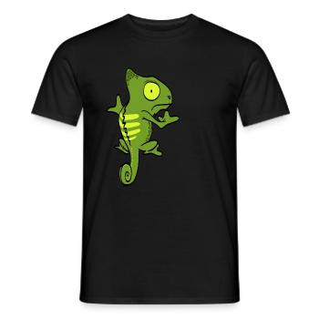 Cute Green Iguana Pet Lizard Reptile Owner Gift - Men's T-Shirt - black - Front - AI Model Male 178 light (178cm)