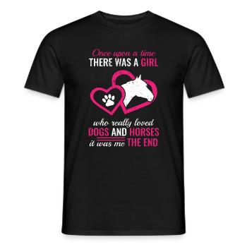 "Il était une fois une fille qui aimait vraiment - T-shirt homme - noir - Devant - AI Model Male 178 light (178cm)