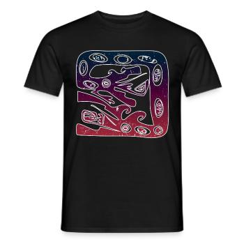 Double Dragon Aboriginal Austrialien Down Under - Männer T-Shirt - Schwarz - Vorne - AI Model Male 178 light (178cm)