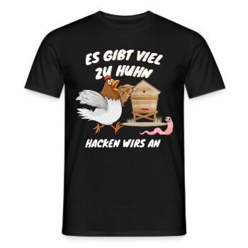 Geschenk für Hühnerfan und Hühnerbesitzer mit Huhn - Männer T-Shirt - Schwarz - Vorne - AI Model Male 178 light (178cm)
