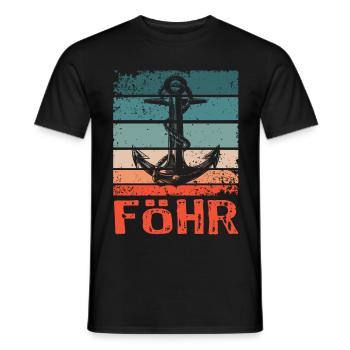 Föhr Motiv Nordsee Vintage Retro - Männer T-Shirt - Schwarz - Vorne - AI Model Male 178 light (178cm)