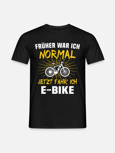 Ebike Sprüche E-Biker - Männer T-Shirt - Schwarz