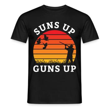 Jagd Jäger Wild Wald Jagen Taube Natur Geschenk - Männer T-Shirt - Schwarz - Vorne - AI Model Male 178 light (178cm)