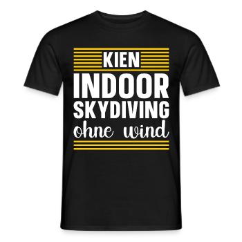 Indoor Skydiving - Men's T-Shirt - black - Front - AI Model Male 178 light (178cm)