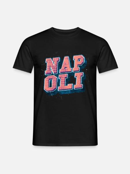 Neapel Napoli Italien Stadt Schrift Vintage Retro - Männer T-Shirt - Schwarz