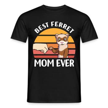 Cadeaux pour les amoureux des furets | Animaux de compagnie Animaux - T-shirt homme - noir - Devant - AI Model Male 178 light (178cm)