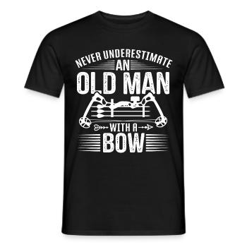 Bogenschießen Bogenschütze Alter Mann - Männer T-Shirt - Schwarz - Vorne - AI Model Male 178 light (178cm)