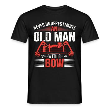 Bogenschießen Bogenschütze Alter Mann - Männer T-Shirt - Schwarz - Vorne - AI Model Male 178 light (178cm)