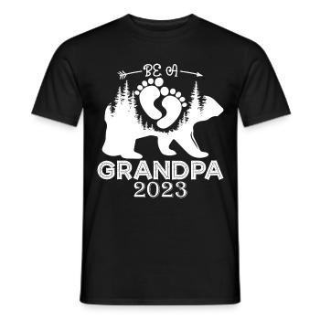 Werdender Opa 2023, 2023 werde ich Opa, 2023 Opa - Männer T-Shirt - Schwarz - Vorne - AI Model Male 178 light (178cm)