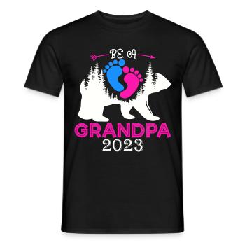 Werdender Opa 2023, 2023 werde ich Opa, 2023 Opa - Männer T-Shirt - Schwarz - Vorne - AI Model Male 178 light (178cm)
