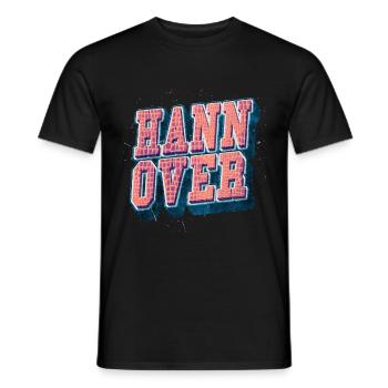 Hanovre Allemagne City Font Vintage Rétro - T-shirt homme - noir - Devant - AI Model Male 178 light (178cm)