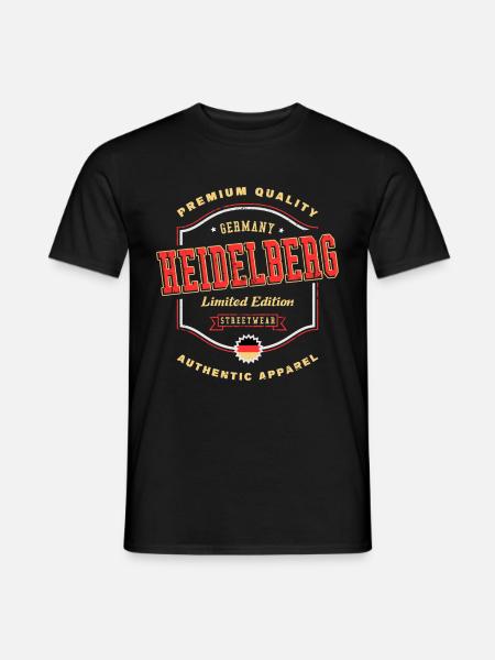 Heidelberg Deutschland Stadt Schrift Vintage Retro - Männer T-Shirt - Schwarz