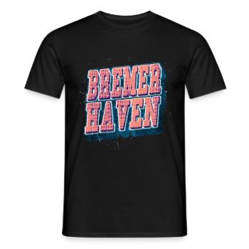 Bremerhaven Germany City Font Vintage - Men's T-Shirt - black - Front - AI Model Male 178 light (178cm)