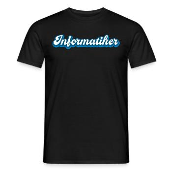Informatiker Informatik Studieren Geschenk - Männer T-Shirt - Schwarz - Vorne - AI Model Male 178 light (178cm)