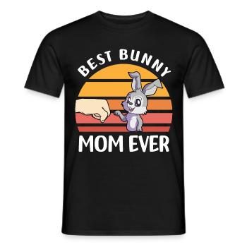 Hasen Mama | Haustiere Hase Nagetiere Geschenkidee - Männer T-Shirt - Schwarz - Vorne - AI Model Male 178 light (178cm)