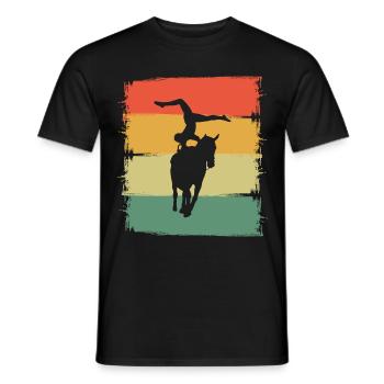 Vaulting Riding Rider Vaulter Acrobat - Men's T-Shirt - black - Front - AI Model Male 178 light (178cm)