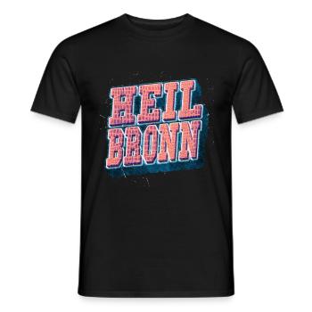 Heilbronn Germany City Font Vintage Retro - Men's T-Shirt - black - Front - AI Model Male 178 light (178cm)