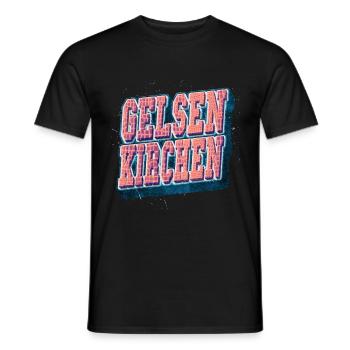 Gelsenkirchen Deutschland Stadt Vintage Retro - Männer T-Shirt - Schwarz - Vorne - AI Model Male 178 light (178cm)