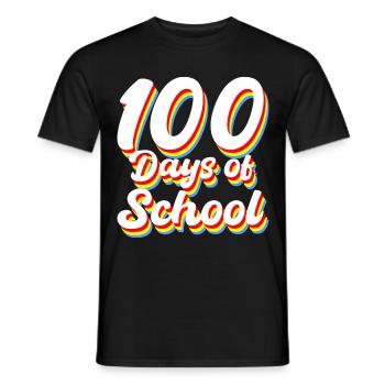 100 jours de cadeau scolaire - T-shirt homme - noir - Devant - AI Model Male 178 light (178cm)