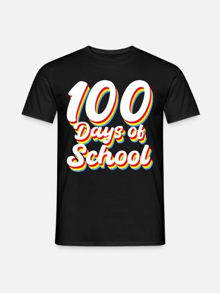 100 days of school gift - Men's T-Shirt - black