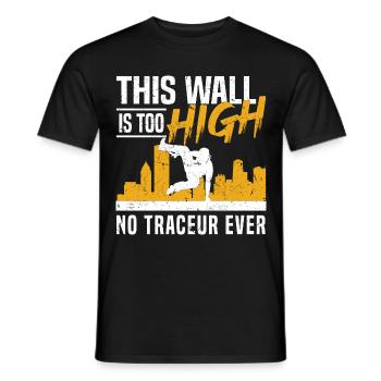 Idées cadeaux Parkour | Parkur Freerunning Parkour - T-shirt homme - noir - Devant - AI Model Male 178 light (178cm)