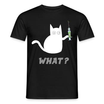 Humor Cat Assassin Poison Gift - Men's T-Shirt - black - Front - AI Model Male 178 light (178cm)