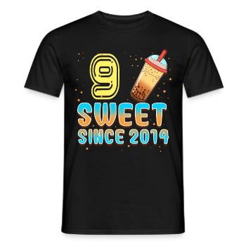 9th Birthday Bubble Tee - Men's T-Shirt - black - Front - AI Model Male 178 light (178cm)