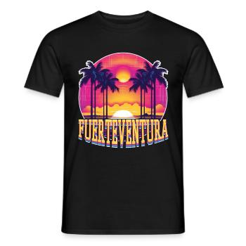 Fuerteventura Sommer Sonne Strand Meer Palmen - Männer T-Shirt - Schwarz - Vorne - AI Model Male 178 light (178cm)