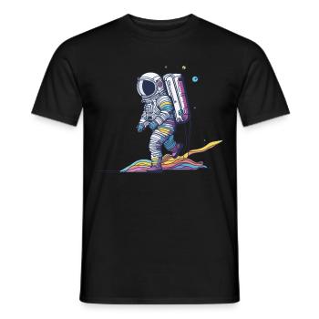 Astronaut - Men's T-Shirt - black - Front - AI Model Male 178 light (178cm)