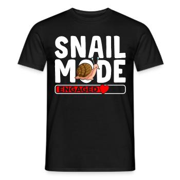 Snail Lover Snail Mode - Men's T-Shirt - black - Front - AI Model Male 178 light (178cm)