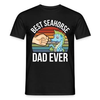 Seepferdchen | Meer Seepferd Tiere Fische Geschenk - Männer T-Shirt - Schwarz - Vorne - AI Model Male 178 light (178cm)