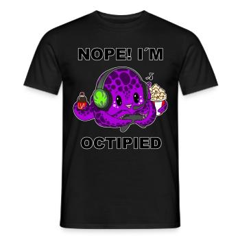 Nope, I ́m octipied - Men's T-Shirt - black - Front - AI Model Male 178 light (178cm)