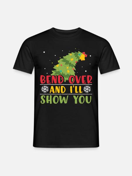 Weihnachtsbaum Geschenk Weihnachtspullover - Männer T-Shirt - Schwarz
