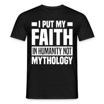 Atheismus Sprüche - Männer T-Shirt - Schwarz - Vorne - AI Model Male 178 light (178cm)
