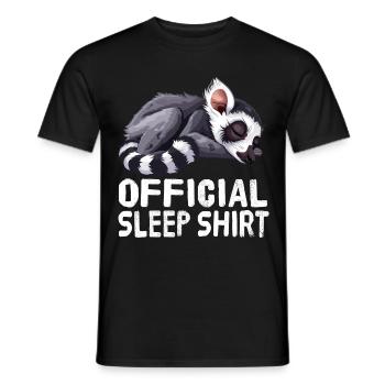 Chemise de nuit officielle Lemur - T-shirt homme - noir - Devant - AI Model Male 178 light (178cm)