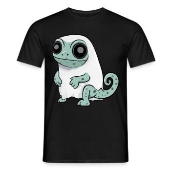 Chameleon Halloween Comic Ghost - Men's T-Shirt - black - Front - AI Model Male 178 light (178cm)