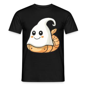 Schnecke Halloween Comic Geist - Männer T-Shirt - Schwarz - Vorne - AI Model Male 178 light (178cm)